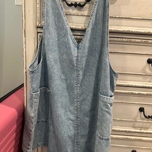 Aerie Light Blue Denim Dress